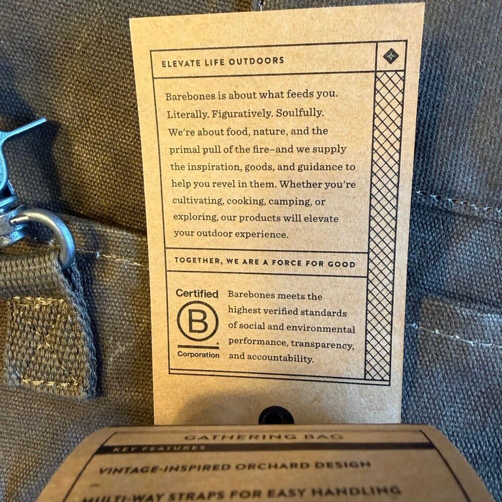 Barebones Gathering Bag in Dark Khaki - Picture 7 of 14